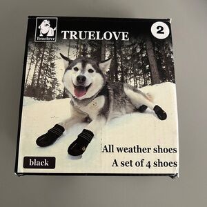 Black All-Weather Dog Shoes - Set of 4 Never Used!!!